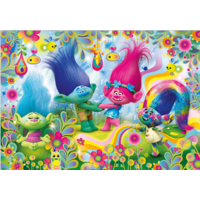 TROLLS POPPY COLOURFUL PERSONALISED BIRTHDAY PARTY BANNER BACKDROP BACKGROUND