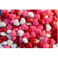 VALENTINE'S DAY LOVE HEARTS PINK RED WHITE PERSONALISED BIRTHDAY PARTY SUPPLIES BANNER BACKDROP DECORATION