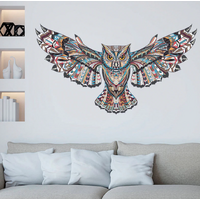 OWL FLYING ANIMALS MULTICOLOURED 3D WALL STICKER DECORATION MURAL ART DECAL