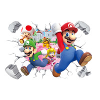 MARIO BROS BROTHERS 3D WALL STICKER DECORATION MURAL ART DECAL