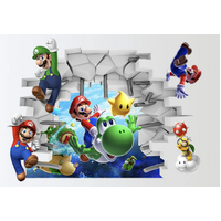MARIO BROS BROTHERS YOSHI 3D WALL STICKER DECORATION MURAL ART DECAL