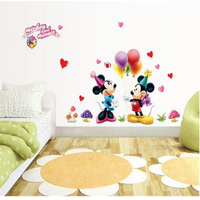 DISNEY MICKEY MINNIE MOUSE BALLOONS PARTY HEARTS 3D WALL STICKER DECORATION MURAL ART DECAL