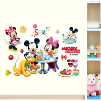 MICKEY MINNIE MOUSE PLUTO TEA PARTY DESSERTS 3D WALL STICKER DECORATION MURAL ART DECAL