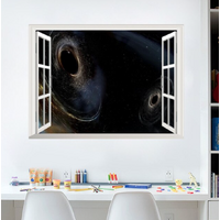 SPACE BLACK HOLE GALAXY STARS SINGULARITY 3D WALL STICKER DECORATION MURAL ART DECAL
