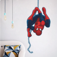 MARVEL'S SPIDERMAN HANGING UPSIDE DOWN BY WEB 3D WALL STICKER DECORATION MURAL ART DECAL