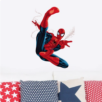 MARVEL SPIDERMAN FLYING BY WEB KICK SUPERHEROES AVENGER 3D WALL STICKER DECORATION MURAL ART DECAL
