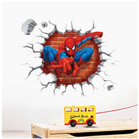 MARVEL SPIDERMAN WALL BREAKTHROUGH WEB SLINGER 3D WALL STICKER DECORATION MURAL ART DECAL