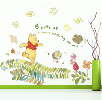 WINNIE THE POOH POT OF HONEY TREE BRANCH LEAVES PIGLET 3D WALL STICKER DECORATION MURAL ART DECAL