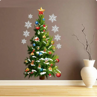 CHRISTMAS TREE MERRY XMAS SNOW GLOBES STAR 3D WALL STICKER DECORATION MURAL ART DECAL
