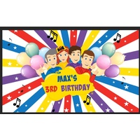 THE WIGGLES BIRTHDAY PARTY BANNER BACKDROP BACKGROUND