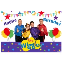 THE WIGGLES PERSONALISED BIRTHDAY PARTY SUPPLIES BANNER BACKDROP DECORATION