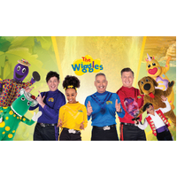 THE WIGGLES EVIE TSEHAY KELLY YELLOW PERSONALISED BIRTHDAY PARTY SUPPLIES BANNER BACKDROP DECORATION
