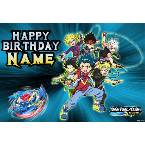 Birthday Party Decorations Supplies Banner Cake Topper Latex Balloons for Beyblade  Themed Birthday Party : Amazon.sg: Toys
