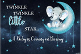 TWINKLE LITTLE STAR ELEPHANT BABY SHOWER PARTY BANNER BACKDROP DECORATION