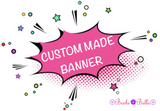 CHOOSE YOUR OWN CUSTOM RECTANGLE PERSONALISED PARTY BANNER BACKDROP POSTER