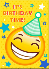EMOJI LOL SMILEY PERSONALISED BIRTHDAY PARTY BANNER BACKDROP DECORATION
