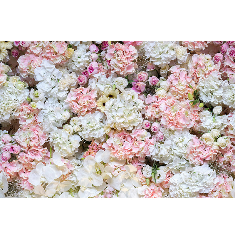 FLOWER PINK WHITE PETALS ROSES PERSONALISED PARTY BANNER BACKDROP BACKGROUND