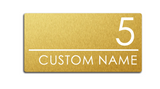 HOUSE SIGN ADDRESS SIGN NUMBER STREET ACRYLIC DOOR WALL GOLD PLAQUE