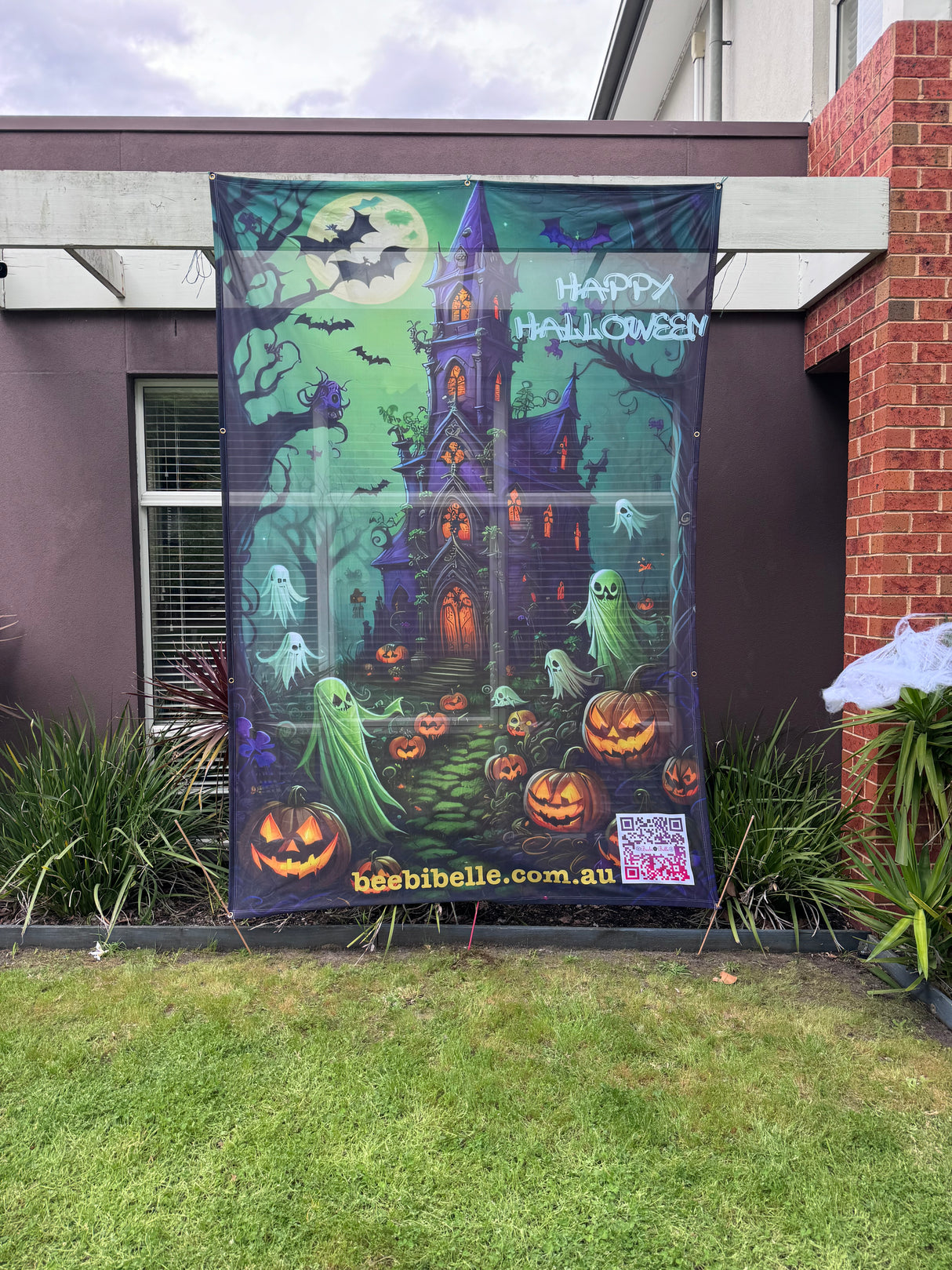 Custom Mesh Banner QR Code Printing Weatherproof Free Design All Sizes
