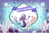 SPARKLE MERMAID PERSONALISED BIRTHDAY PARTY BANNER BACKDROP DECORATION