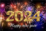 HAPPY NEW YEAR FIREWORKS PERSONALISED PARTY BANNER  BACKDROP DECORATION