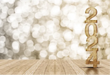 HAPPY NEW YEAR WHITE GOLD PERSONALISED PARTY BANNER  BACKDROP DECORATION