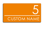 HOUSE SIGN ADDRESS SIGN NUMBER STREET ACRYLIC DOOR WALL ORANGE PLAQUE