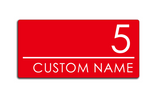 HOUSE SIGN ADDRESS SIGN NUMBER STREET ACRYLIC DOOR WALL BRIGHT RED PLAQUE