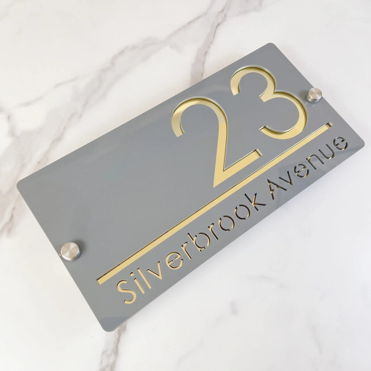 CUSTOM ACRYLIC MODERN HOUSE SIGN NUMBER STREET SIGN ADDRESS DOOR WALL PLAQUE