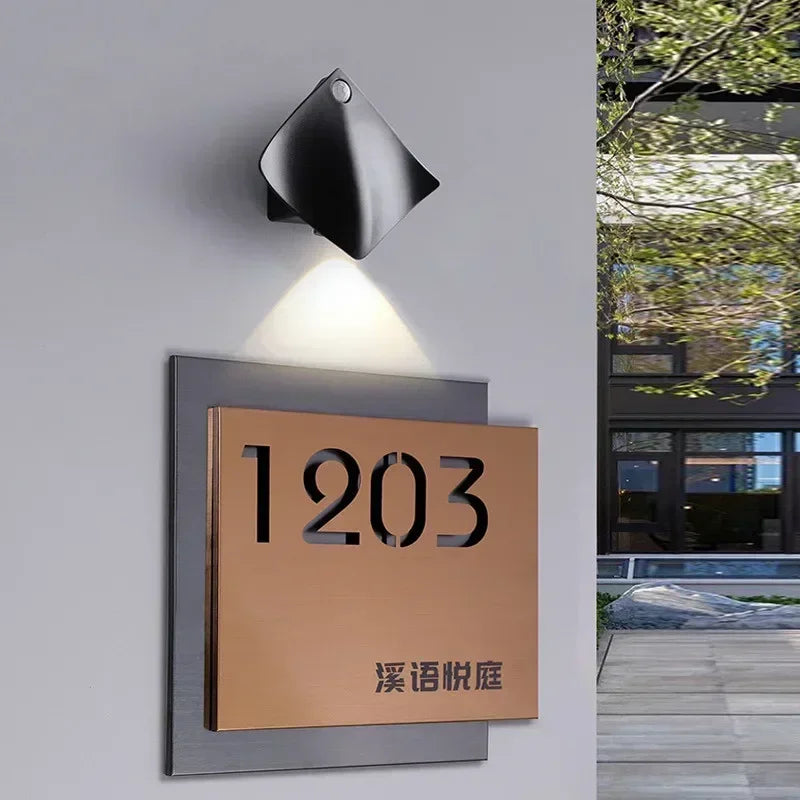 STAINLESS STEEL MODERN HOUSE ADDRESS SIGN BUSINESS ADDRESS PERSONALISED FAMILY NAME