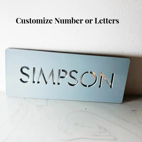 CUSTOM HOUSE SIGN NUMBER STREET SIGN ACRYLIC ADDRESS DOOR APARTMENT LETTERBOX WALL PLAQUE