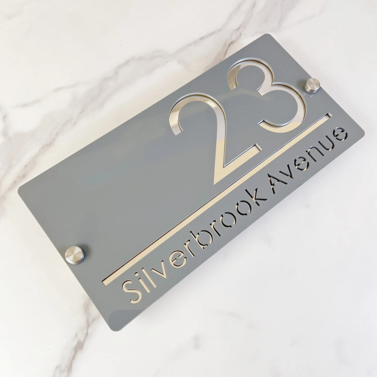 CUSTOM ACRYLIC MODERN HOUSE SIGN NUMBER STREET SIGN ADDRESS DOOR WALL PLAQUE