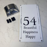 LED SOLAR DECORATIVE CUSTOM HOUSE SIGN NUMBER STREET SIGN ACRYLIC ADDRESS DOOR WALL PLAQUE