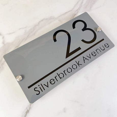 CUSTOM ACRYLIC MODERN HOUSE SIGN NUMBER STREET SIGN ADDRESS DOOR WALL PLAQUE