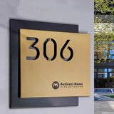 STAINLESS STEEL MODERN HOUSE ADDRESS SIGN BUSINESS ADDRESS PERSONALISED FAMILY NAME