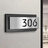 CUSTOM MODERN STAINLESS STEEL HOUSE SIGN NUMBER STREET SIGN ADDRESS DOOR WALL PLAQUE