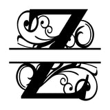 CUSTOM HOUSE SIGN BLACK METAL LETTER NAME MONOGRAME LETTER NAME PLAQUE 30CM