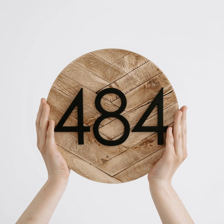 CUSTOM WOODEN WOOD 3D OUTDOOR HOUSE SIGN NUMBER STREET HOUSE ADDRESS MAIL PLAQUE