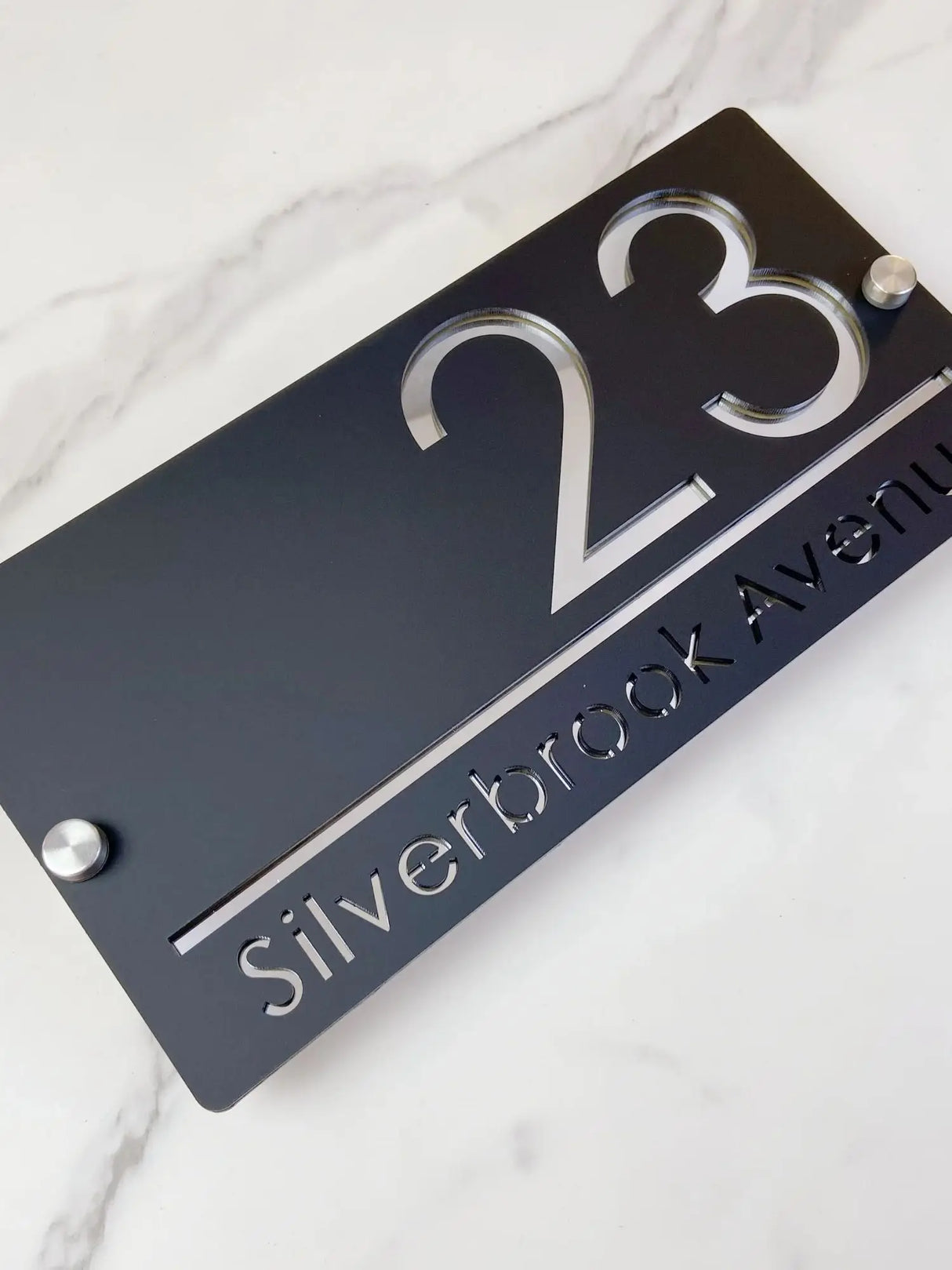 CUSTOM ACRYLIC MODERN HOUSE SIGN NUMBER STREET SIGN ADDRESS DOOR WALL PLAQUE