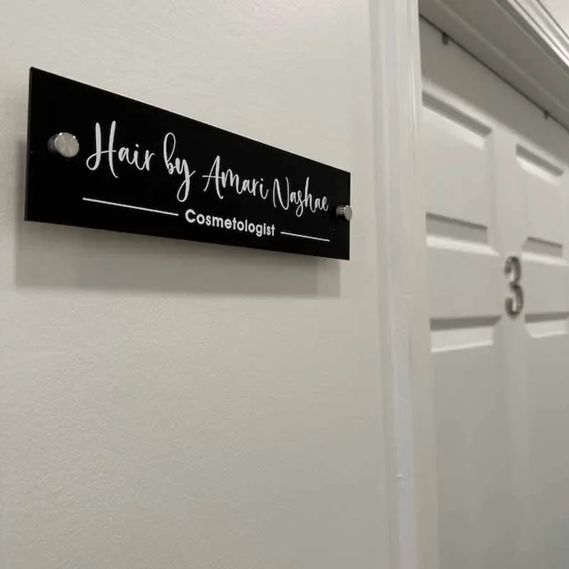 CUSTOM NAME PLATE HOUSE SIGN BUSINESS SIGN WALL PLATE MODERN DOOR ADDRESS SIGN