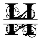 CUSTOM HOUSE SIGN BLACK METAL LETTER NAME MONOGRAME LETTER NAME PLAQUE 30CM