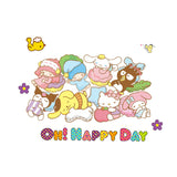 HELLO KITTY MY MELODY KUROMI PINK PURPLE WALL STICKER MURAL ART Decal