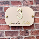 3D CUSTOM ACRYLIC PREMIUM HOUSE DOOR SIGN NUMBER MODERN ADDRESS PLAQUE