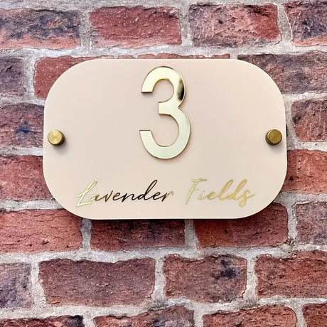 3D CUSTOM ACRYLIC PREMIUM HOUSE DOOR SIGN NUMBER MODERN ADDRESS PLAQUE