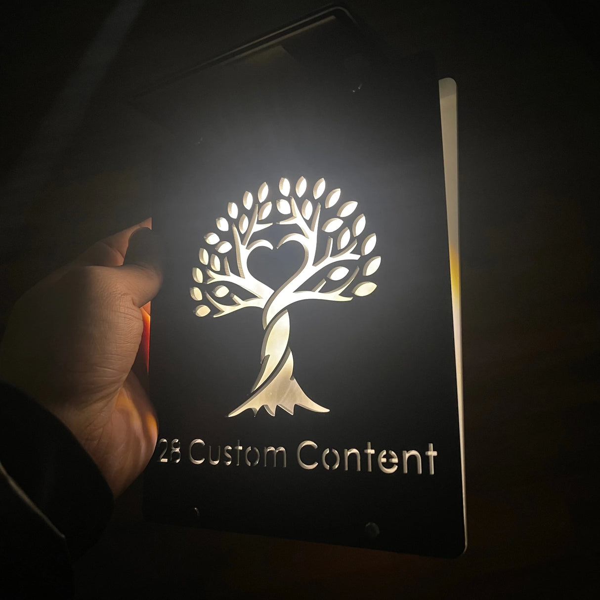 Custom Solar LED 3D Acrylic House Sign | Personalised Warm Light Address Plaque