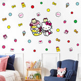 HELLO KITTY KUROMI MY MELODY PINK PURPLE WALL STICKER MURAL ART Decal