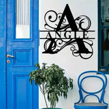 CUSTOM HOUSE SIGN BLACK METAL LETTER NAME MONOGRAME LETTER NAME PLAQUE 30CM