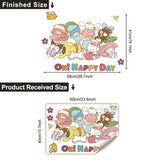 HELLO KITTY MY MELODY KUROMI PINK PURPLE WALL STICKER MURAL ART Decal