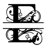 CUSTOM HOUSE SIGN BLACK METAL LETTER NAME MONOGRAME LETTER NAME PLAQUE 30CM