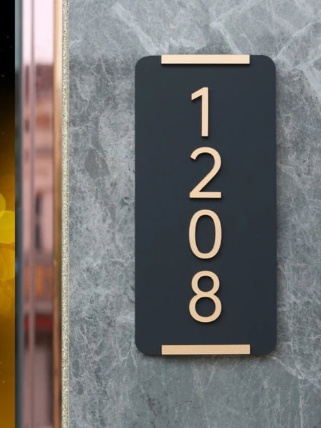 CUSTOM HOUSE SIGN DOOR ADDRESS SIGN 3D ACRYLIC MODERN HOUSE NUMBER PLAQUE STREET SIGN